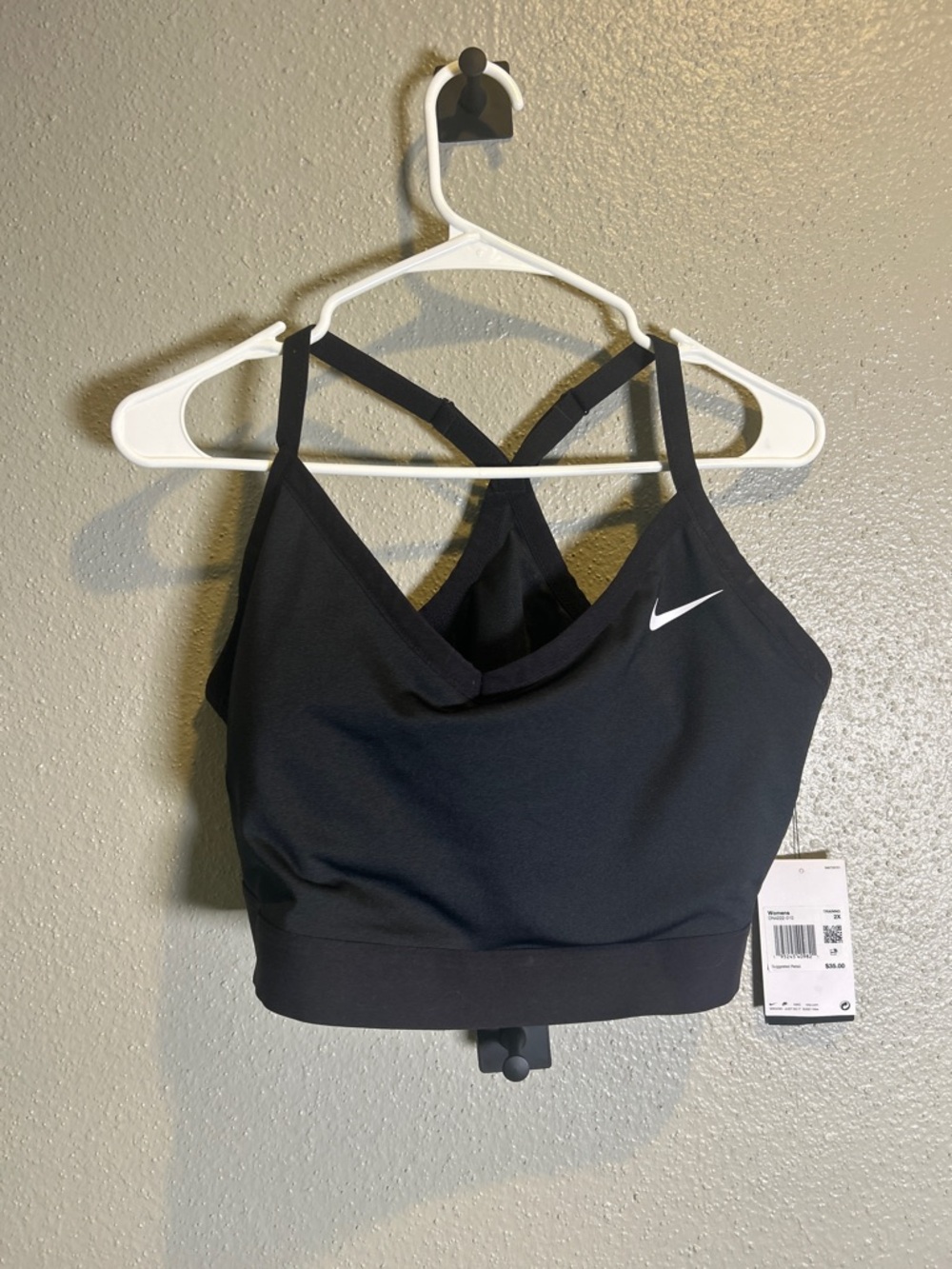 Nike Black V-Neck Strappy Sports Bra